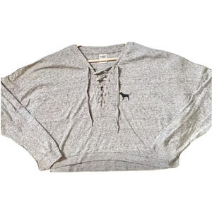 Victoria Secret Lace Up Long Sleeve Top